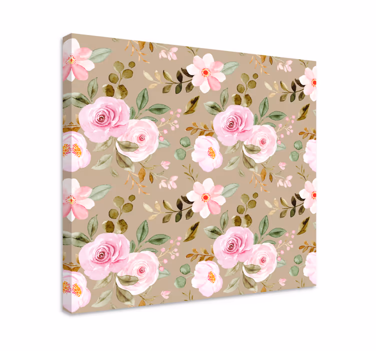 Tableau fleurs et plantes composition fleurie rose - TenStickers