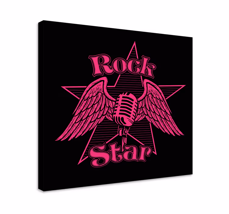 Tableau musique ailes de rock star - TenStickers