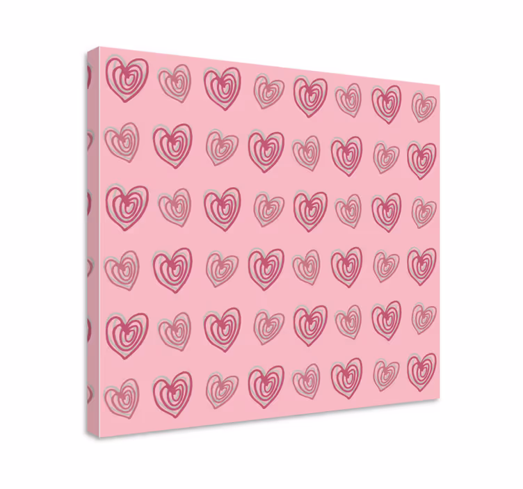Tableau motivation design à motif de cœurs - TenStickers