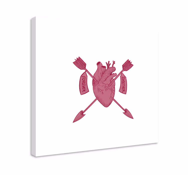 Tableau abc coeurs et flèches - TenStickers