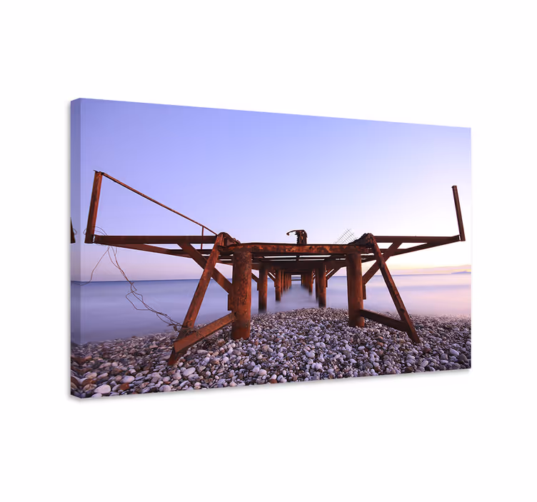 Tableau paysages perspective de quai rouillé - TenStickers
