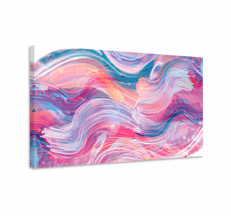 Tableau abstrait motifs tourbillonnants colorés - TenStickers