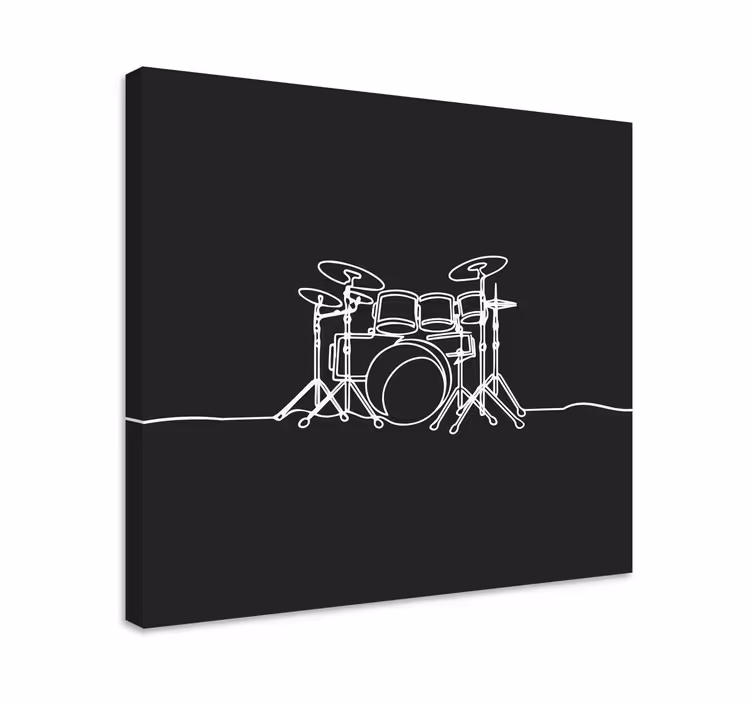 Tableau musique contour de batterie - TenStickers