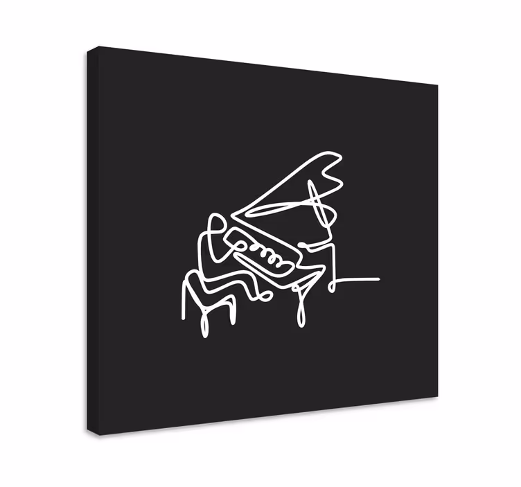 Tableau musique mélodie de piano abstraite - TenStickers