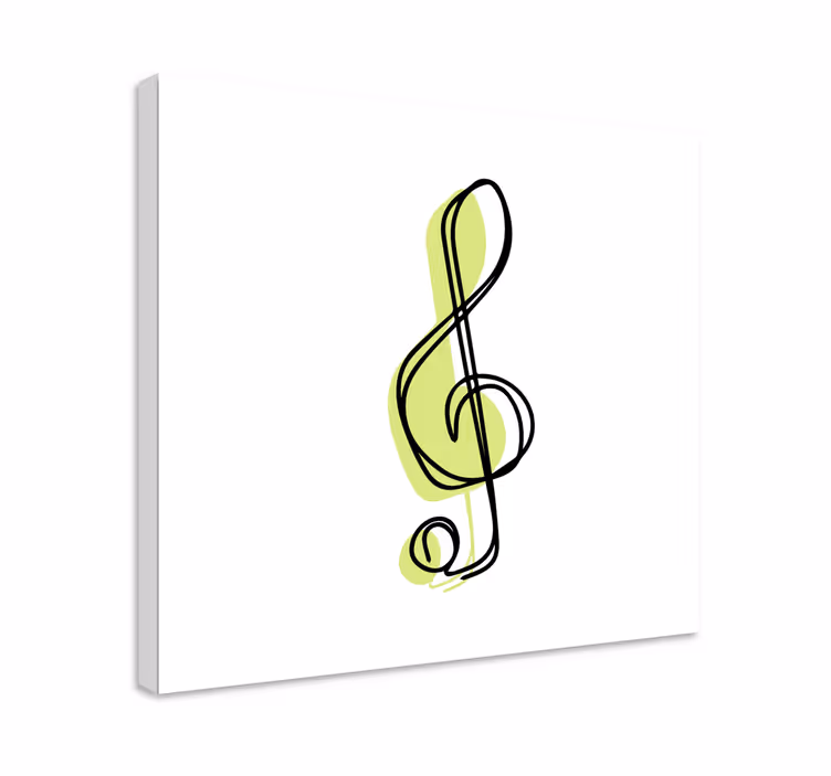 Tableau musique contour de clé de sol - TenStickers