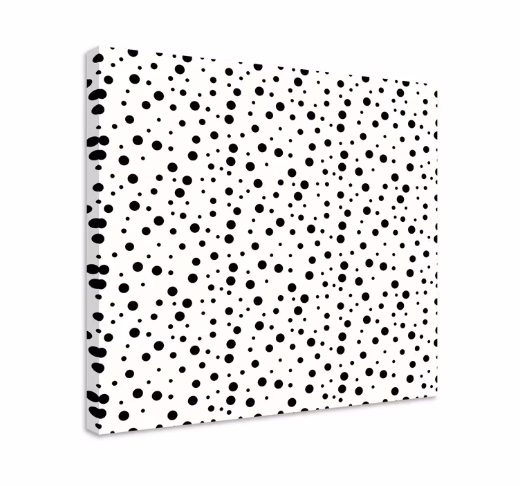 Tableau géométrique motif à pois monochrome - TenStickers