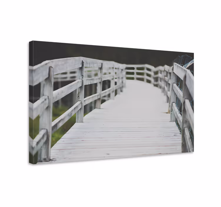 Tableau paysages chemin en passerelle en bois - TenStickers