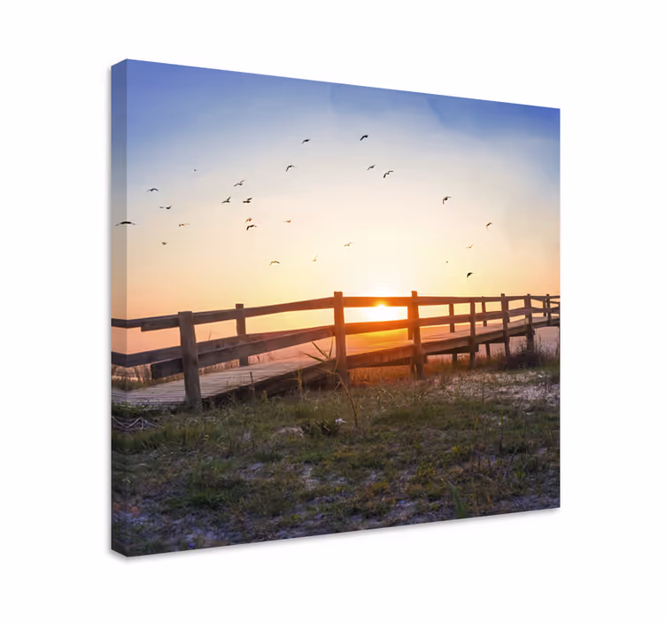 Tableau paysages vue paisible au coucher de soleil - TenStickers