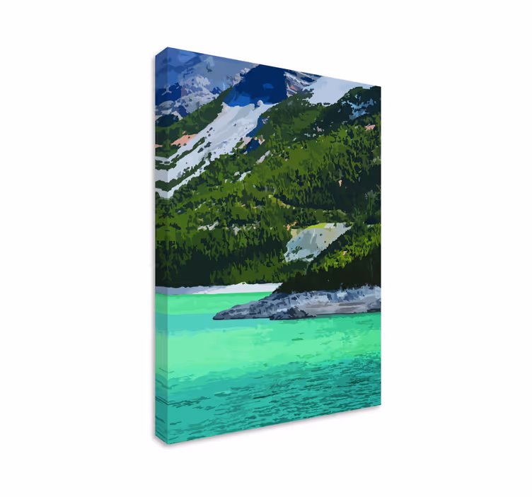 Tableau paysages vue sereine sur la montagne - TenStickers