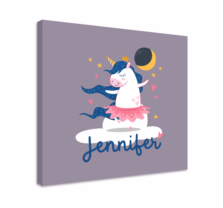 Tableau dinosaures fantaisie de licorne dansante - TenStickers