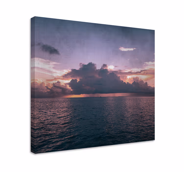 Tableau paysages océan tranquille au crépuscule - TenStickers