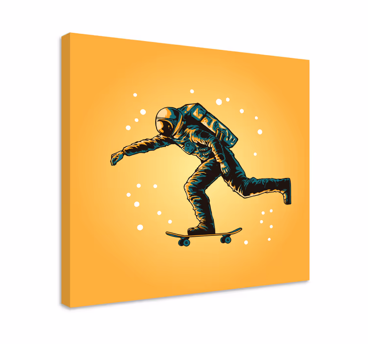 Cadre jeux vidéo aventure de l'astronaute skateur - TenStickers