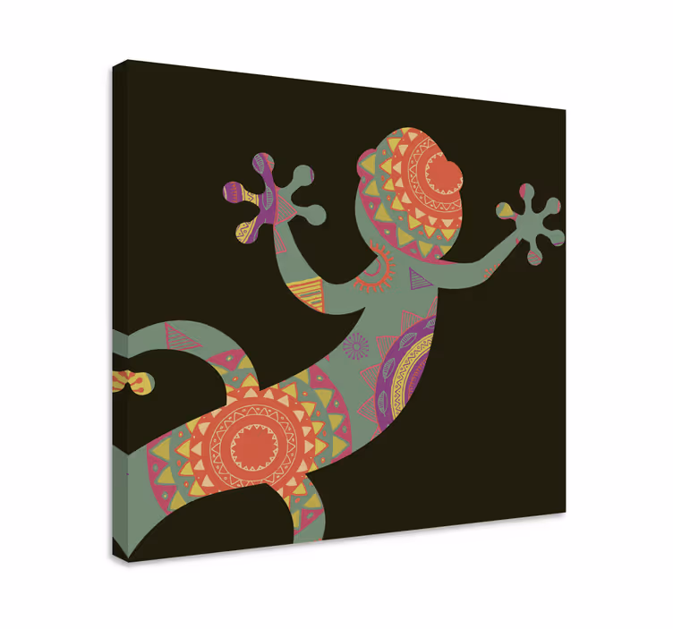 Tableau animaux illustration géométrique de reptile - TenStickers