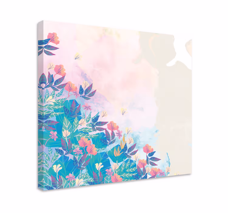 Tableau fleurs et plantes mélange botanique vibrant - TenStickers