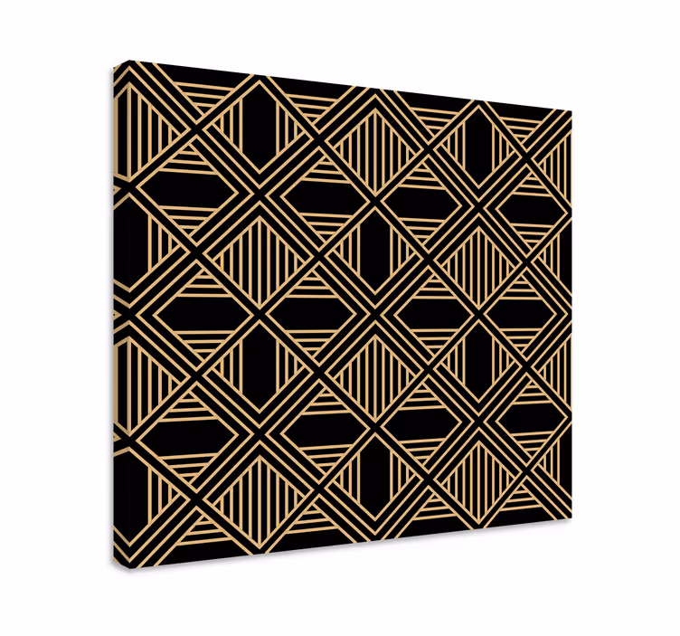 Tableau géométrique motif géométrique doré - TenStickers