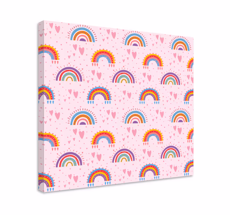 Tableau enfants motif arc-en-ciel Éclatant - TenStickers