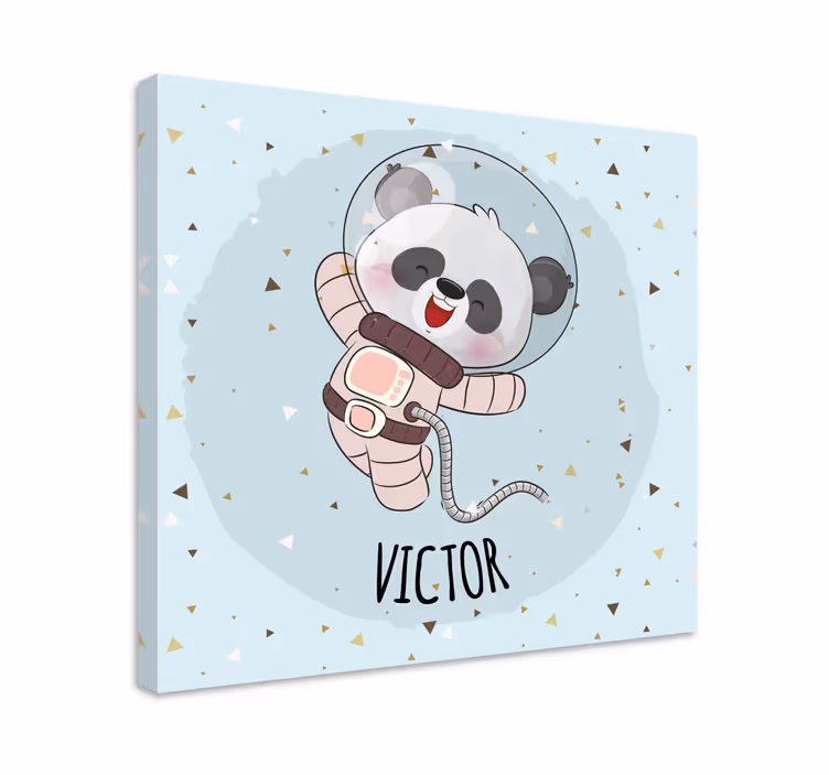 Tableau 3d panda de l'espace joyeux - TenStickers