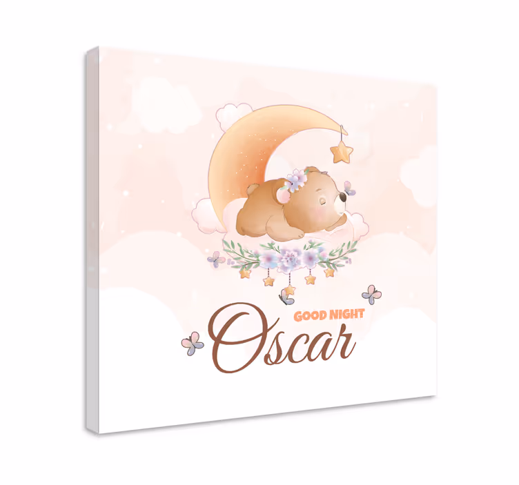 Tableau bébé ourson bonne nuit - TenStickers