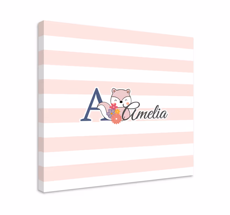 Tableau bébé renard mignon personnalisé - TenStickers