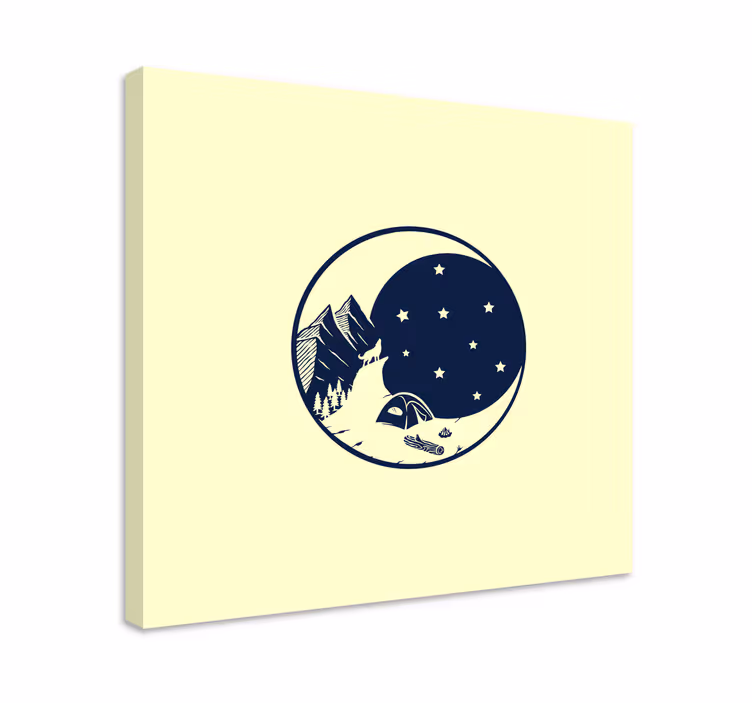 Tableau paysages camping sous les étoiles - TenStickers