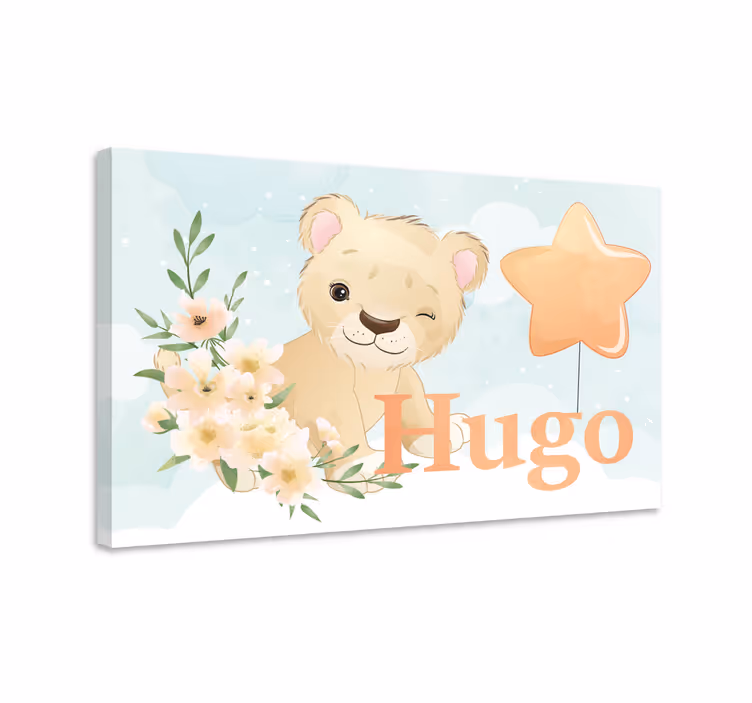 Tableau bébé personnage de lion mignon - TenStickers