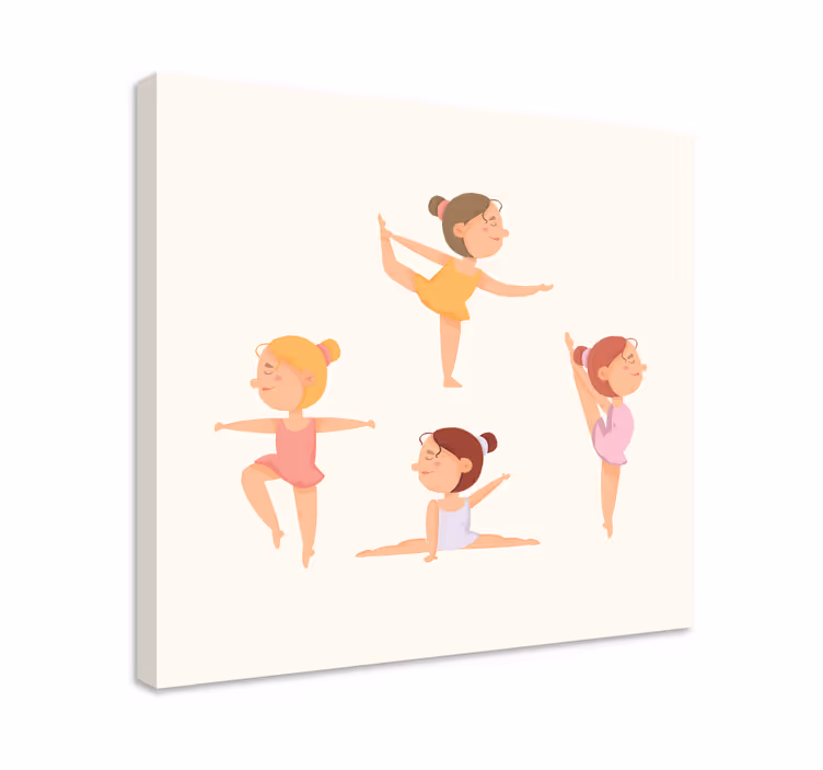 Tableau enfants danseuses de ballet - TenStickers