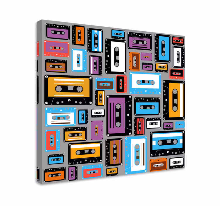 Tableau sports cassettes colorées - TenStickers