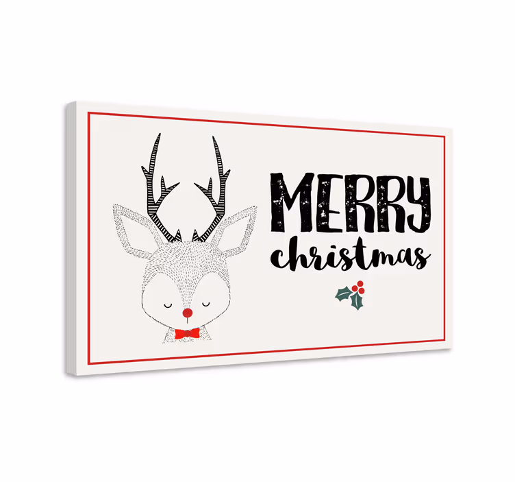 Tableau cerfs joyeux noël renne - TenStickers
