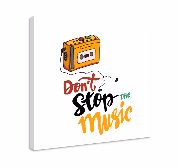 Tableau musique conception de cassette audio - TenStickers