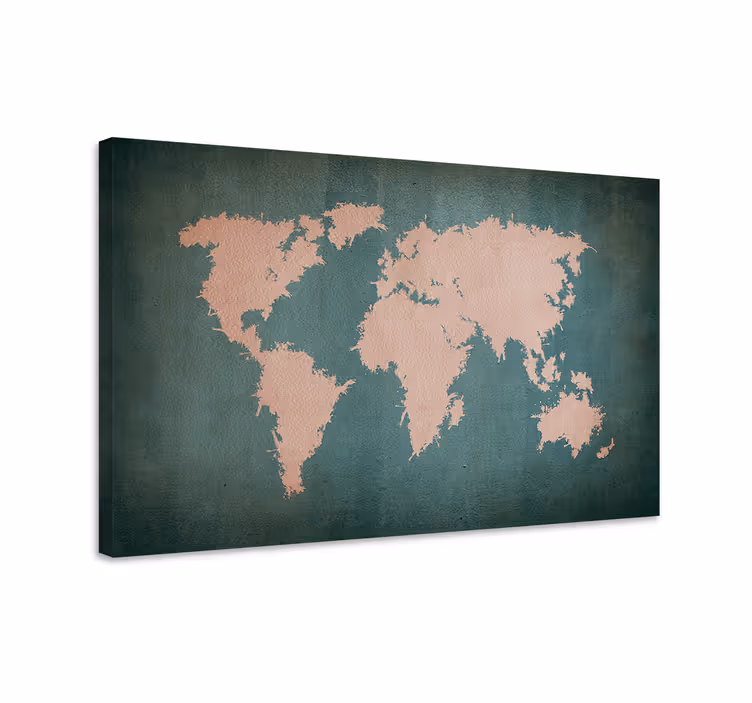 Tableau carte du monde carte du monde stylisée - TenStickers