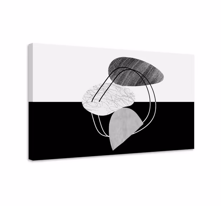 Tableau abstrait fusion de formes géométriques - TenStickers