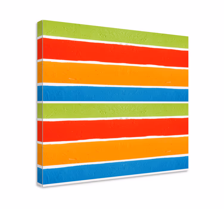 Tableau bouddha à rayures multicolores - TenStickers