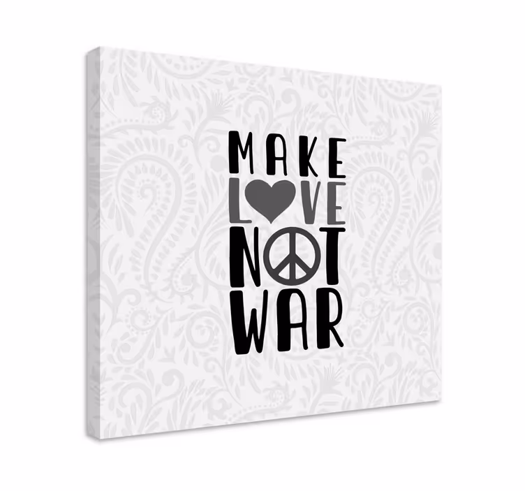 Tableau citation faites l'amour pas la guerre - TenStickers