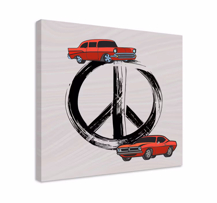 Tableau sports voitures classiques paix - TenStickers