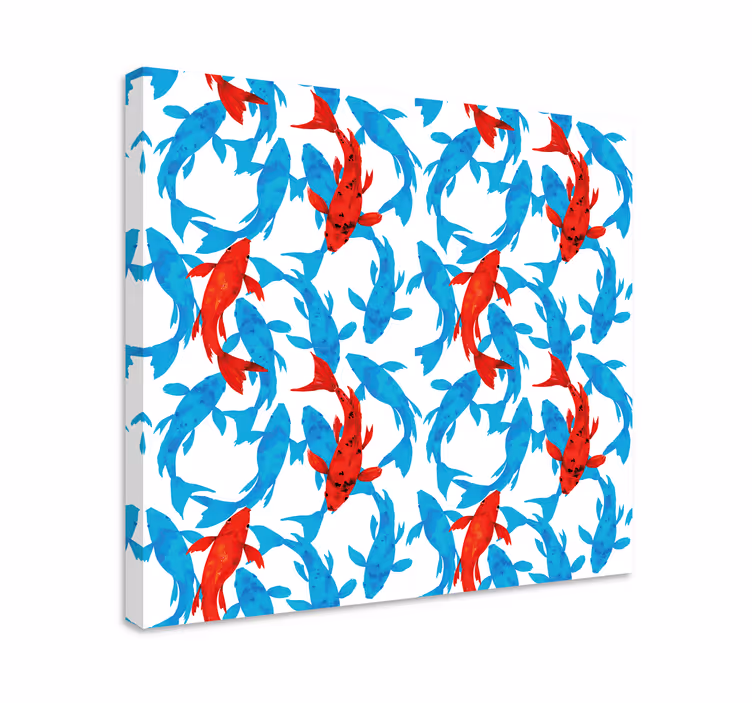 Tableau moderne design de poissons colorés - TenStickers