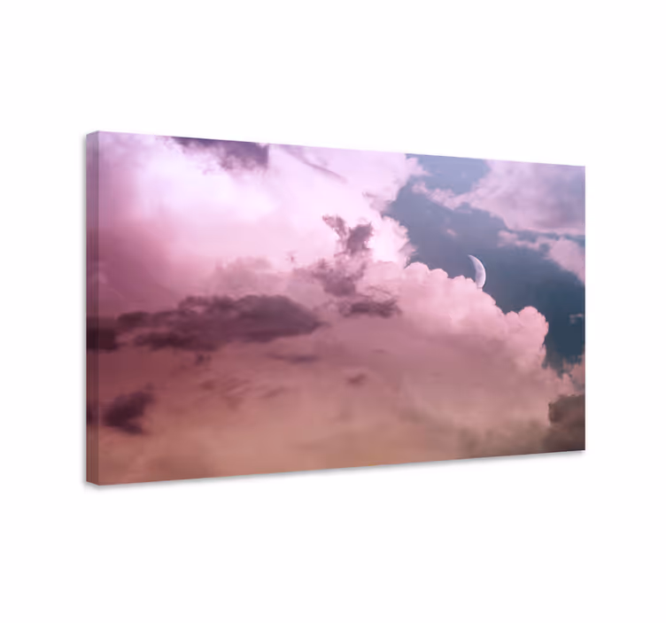 Tableau paysages nuit nuageuse onirique - TenStickers