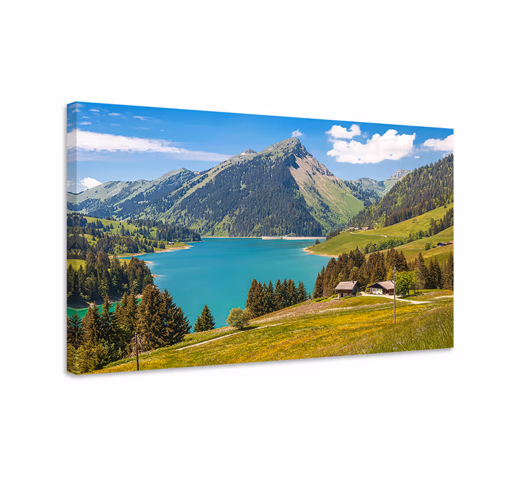 Tableau paysages scène de sérénité alpine - TenStickers