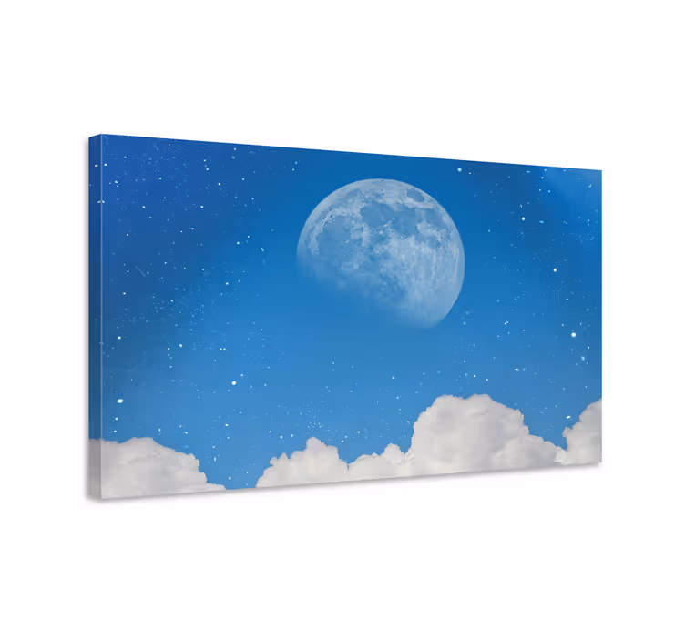 Tableau paysages lune dans le ciel - TenStickers