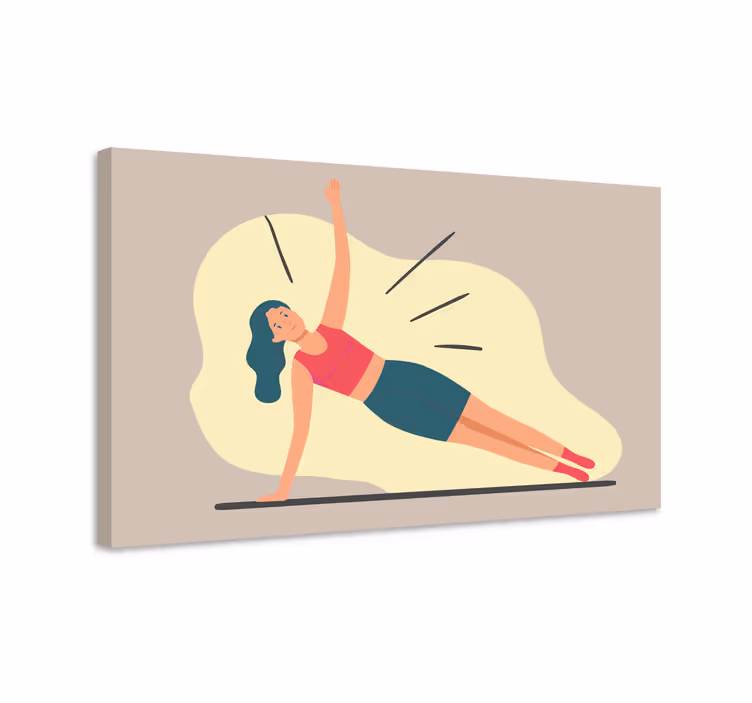 Tableau sports pose de fitness - TenStickers