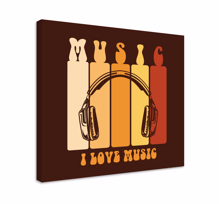 Tableau musique casque et son - TenStickers