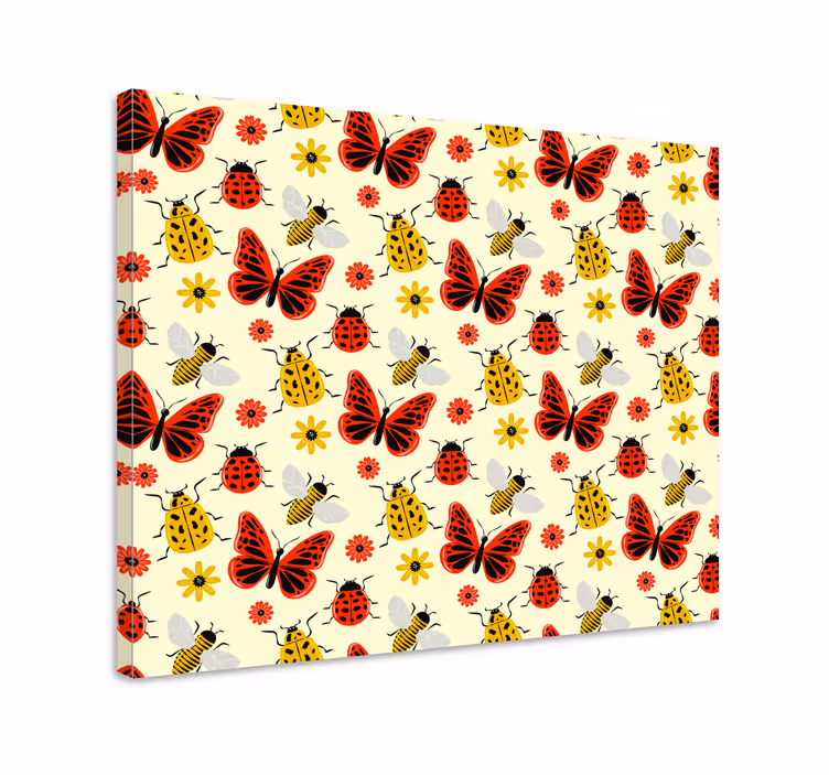 Tableau papillons motif d'insectes vibrant - TenStickers