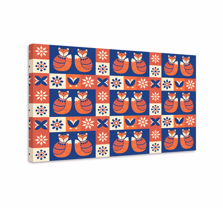 Tableau chat motif félin amical - TenStickers