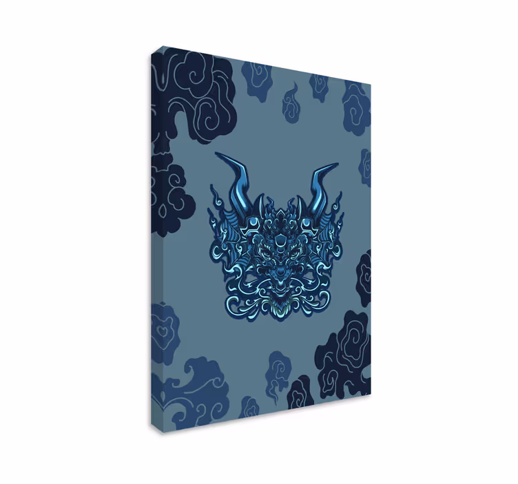 Tableau mandala inspiré du dragon - TenStickers