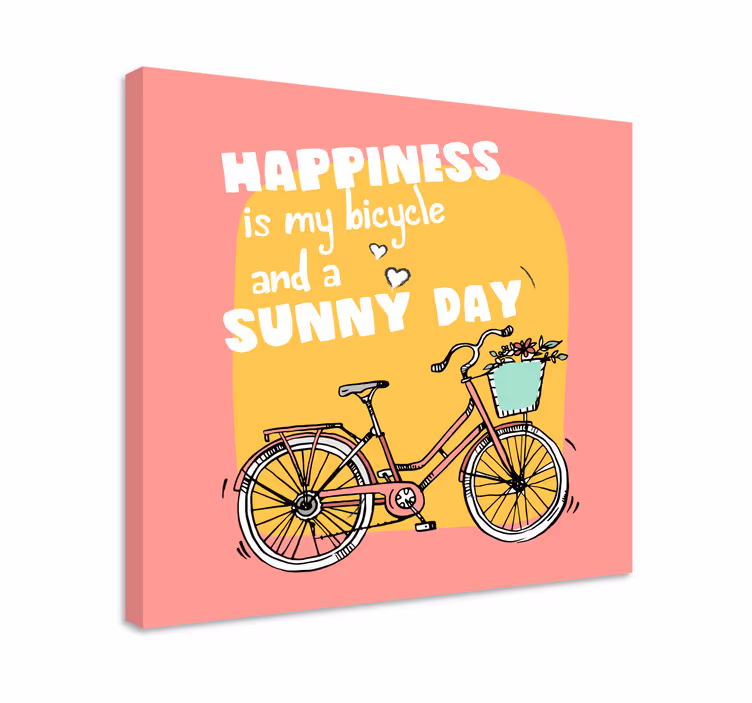Tableau motivation vélo et journée ensoleillée - TenStickers