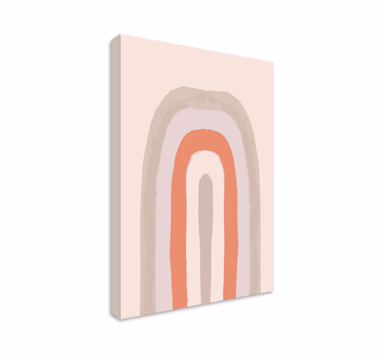 Tableau abstrait motif d'arche douce - TenStickers