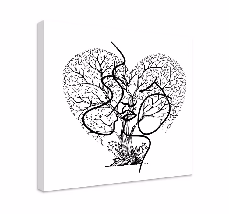 Tableau arbres en forme de cœur - TenStickers