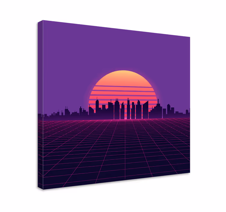Tableau villes et pays paysage urbain avancé - TenStickers