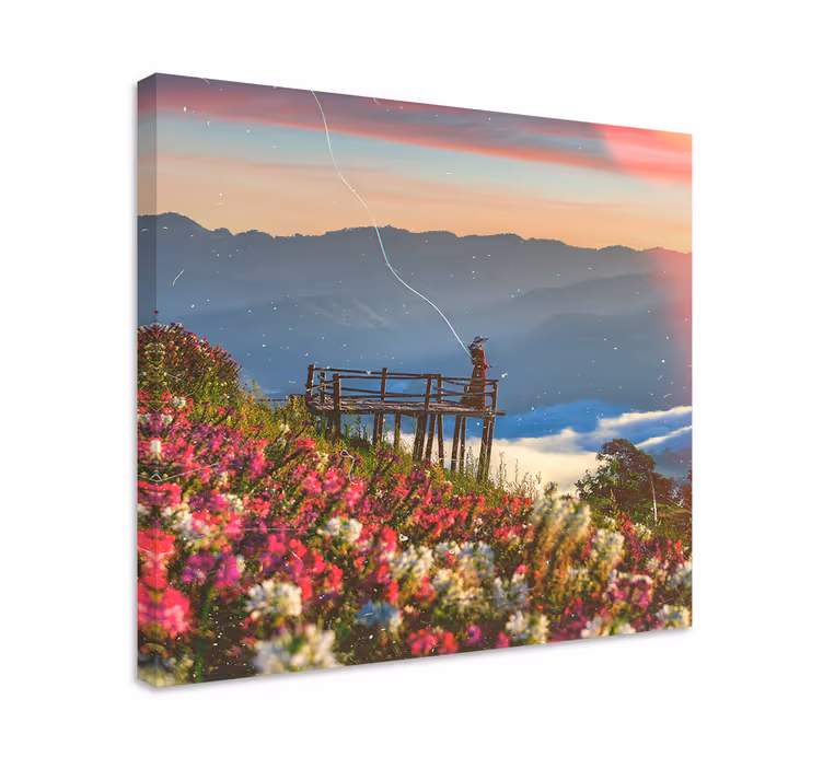 Tableau paysages sérénité de vue montagne - TenStickers