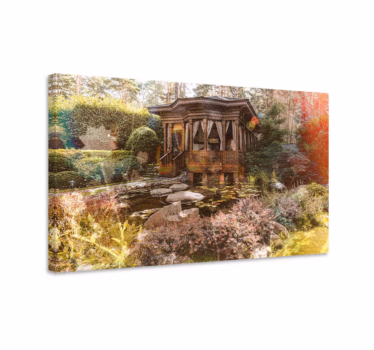 Tableau paysages jardin de paix et sérénité - TenStickers