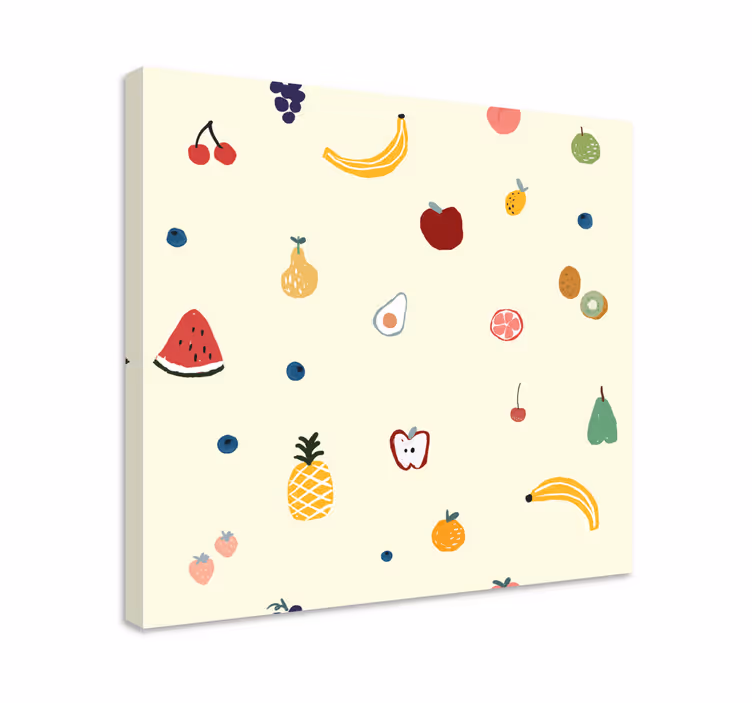 Tableau fruits éclats de fruits colorés - TenStickers